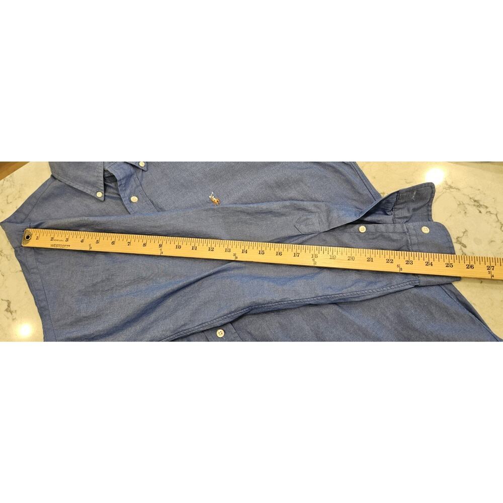 Polo Ralph Lauren Yarmouth Shirt Mens 16-36 Blue Oxford Button Down Classic Fit - Picture 7 of 10
